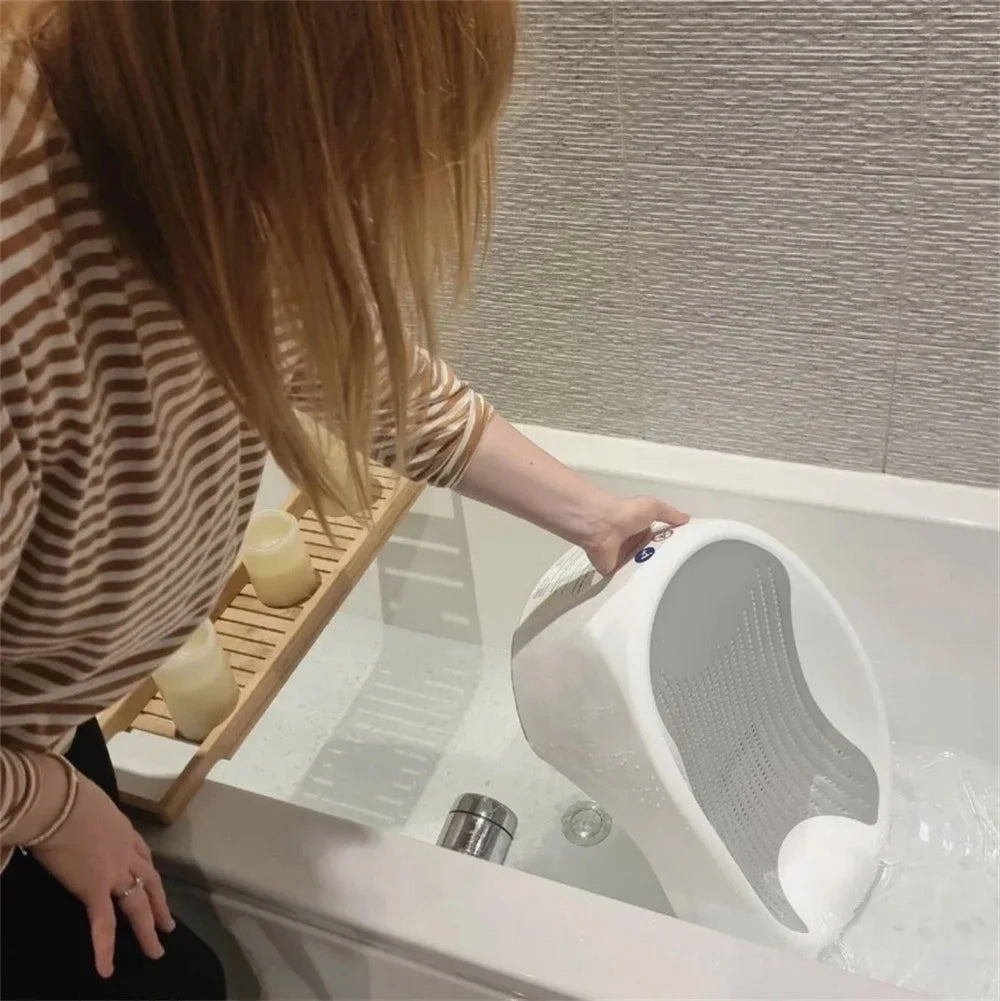Baby Bath Support Seat with Non-Slip Base | Soft Silicone Mesh Newborn Bath Tub Insert