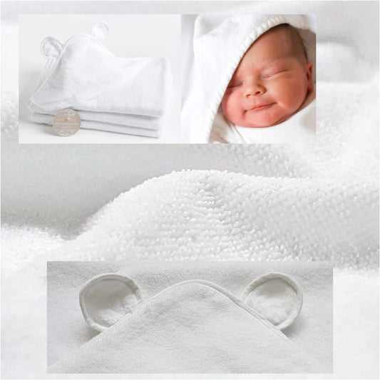 Pack of 2 Baby Hooded Bath Towels | Ultra Soft & Absorbent for Newborns