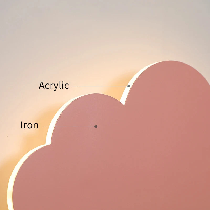 Cloud Shape LED Wall Light – Dimmable Nursery Night Light for Kids Room
