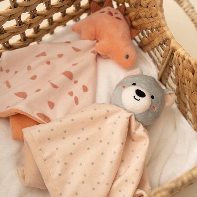 Baby Security Blanket Comforter Soft Plush Animal Lovey for Newborns & Toddlers