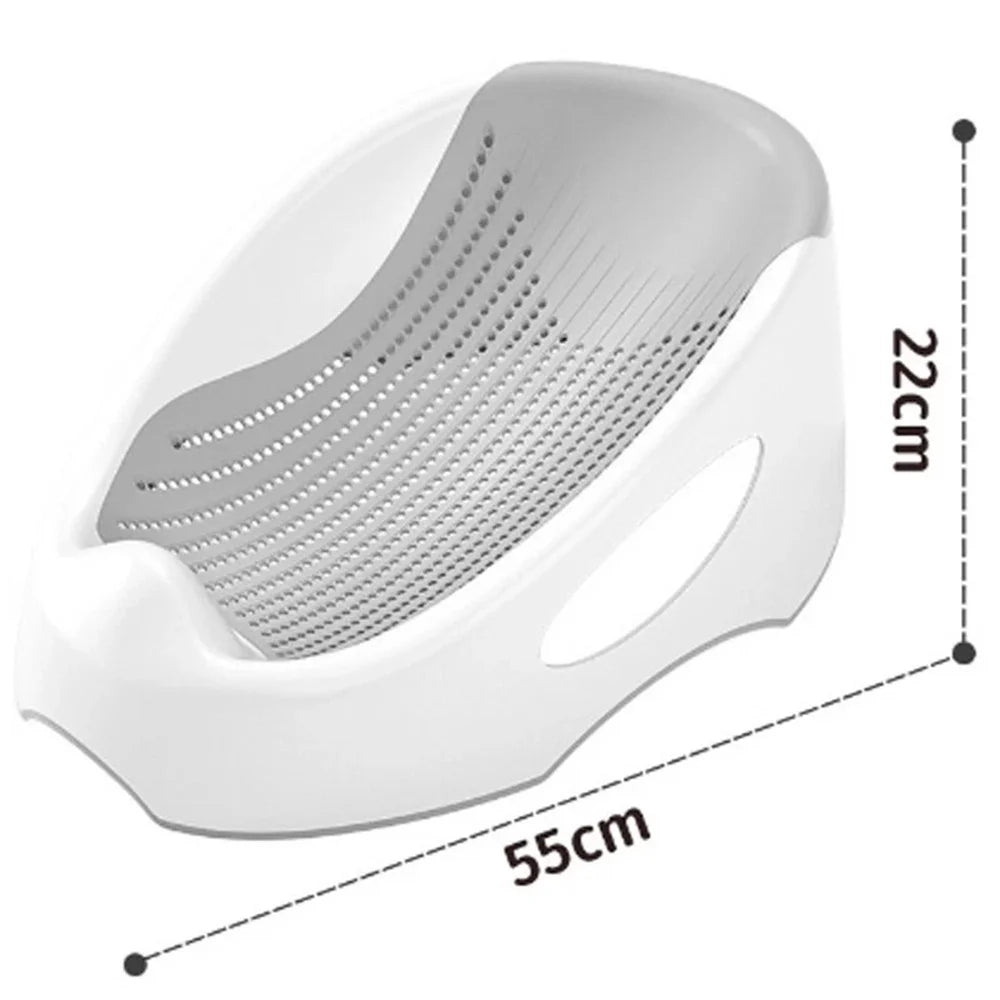 Baby Bath Support Seat with Non-Slip Base | Soft Silicone Mesh Newborn Bath Tub Insert