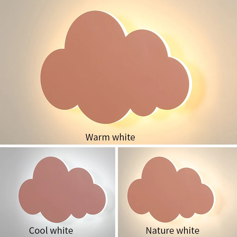 Cloud Shape LED Wall Light – Dimmable Nursery Night Light for Kids Room