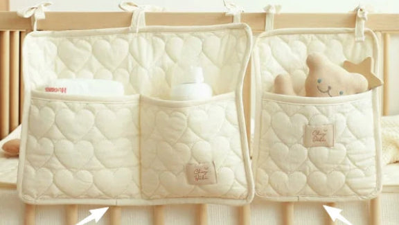 Baby Crib Hanging Storage Bag – Nursery Organizer for Diapers, Bottles & Toys
