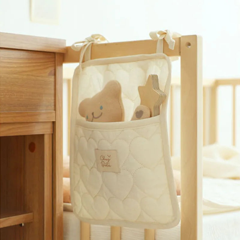 Baby Crib Hanging Storage Bag – Nursery Organizer for Diapers, Bottles & Toys